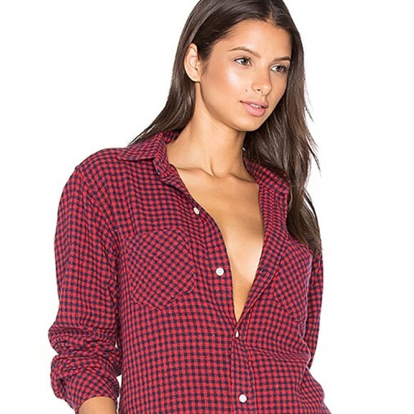 Current/Elliott The Two Pocket Prep School Button Up - 0 (XS) - Picture 1 of 5